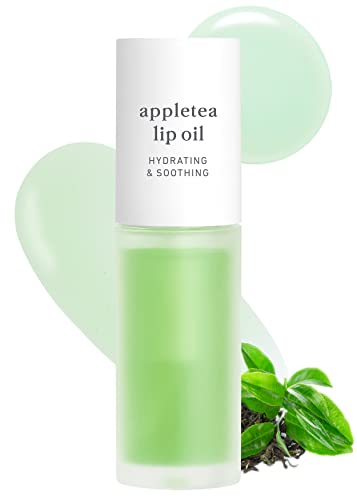 Nooni Korean Lip Oil - Appletea | Gift, Moisturizing, Glowing, Revitalizing, and Tinting for Dry Lips with Green Tea…