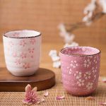 Pink Japanese Style Vintage Sakura Tea Cup Kawaii Cherry Blossoms