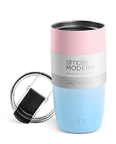 Simple Modern Travel Coffee Mug Tumbler with Flip Lid | Reusable Insulated Stainless Steel Cold Brew Iced Coffee Cup…