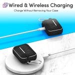 TALK-WORKS-AirPods-Pro-Case-Cover-with-Keychain-Protective-Hard-Silicone-Skin-for-AirPods-Keychain-Case-Clip-Carabiner-Wireless-Charging-Compatible-with-Apple-AirPod-Pro-Carrying-Case-2019-Black-0