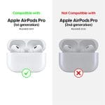 TALK-WORKS-AirPods-Pro-Case-Cover-with-Keychain-Protective-Hard-Silicone-Skin-for-AirPods-Keychain-Case-Clip-Carabiner-Wireless-Charging-Compatible-with-Apple-AirPod-Pro-Carrying-Case-2019-Black-0
