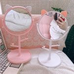 W-G-Beauty-Folding-Makeup-Mirror-Ladies-Kawaii-Makeup-Vanity-Mirror-Desktop-Rotating-Mirror-Cat-Ears