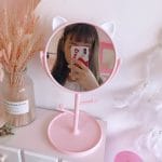 W-G-Beauty-Folding-Makeup-Mirror-Ladies-Kawaii-Makeup-Vanity-Mirror-Desktop-Rotating-Mirror-Cat-Ears