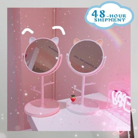 W&G Beauty Folding Makeup Mirror Ladies Kawaii