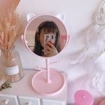 W-G-Beauty-Folding-Makeup-Mirror-Ladies-Kawaii-Makeup-Vanity-Mirror-Desktop-Rotating-Mirror-Cat-Ears
