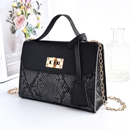 New Messenger Bag for Women Trend Snake Print Crossbody