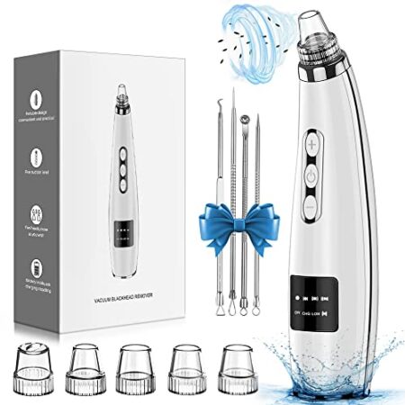 2023 Newest Blackhead Remover Pore Vacuum,Upgraded Facial Pore Cleaner,Electric Acne Comedone Whitehead Extractor Tool-5…