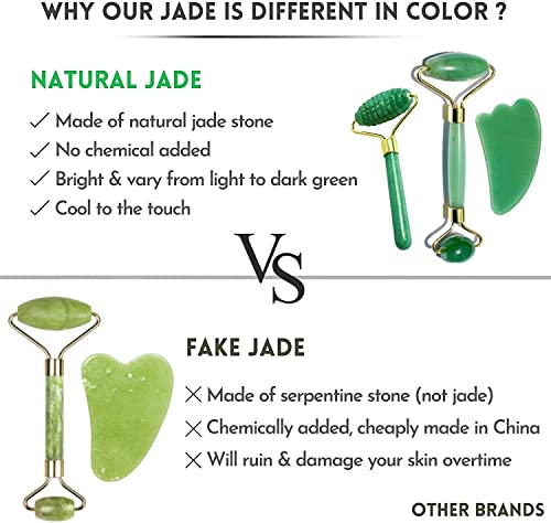 4-in-1-Jade-Roller-and-Gua-Sha-Set-Jade-Face-Roller-with-Eye-Massager-Jade-Gua-Sha-Ridged-Roller-Massager-Jade-Roller-for-Face-Real-Jade-100-Jade-Stone-Roller-Warm-Facial-Massager-or-Ice-Roller-0-0