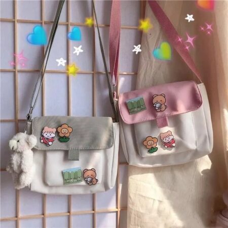 Bags Women Sweet Kawaii Printed Canvas Leisure Daily Shop High Quality