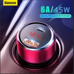 Baseus 45W Car Charger QC 4.0 3.0 For Xiaomi Huawei Supercharge