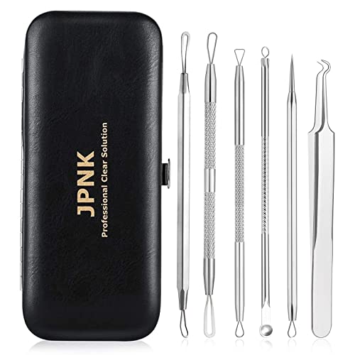 JPNK-Blackhead-Remover-Tool-Comedones-Extractor-Acne-Removal-Kit-for-Blemish-Whitehead-Popping-6-Pcs-Zit-Removing-for-Nose-Face-Tools-with-a-Leather-Bag-0