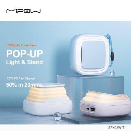 MIPOW Power Bank Lamp Bracket Design Wireless Charger