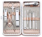 Manicure Set Professional Nail Clippers Kit Pedicure Care Tools- Stainless Steel Grooming Kit 12Pcs for Travel or Home…
