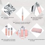 Manicure-Set-Travel-Mini-Nail-Clippers-Kit-Pedicure-Care-Tools-10pcs-Stainless-Steel-Grooming-kit-Pink-0