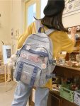 Middle Student School Bags for Girls Casual Waterproof College Style