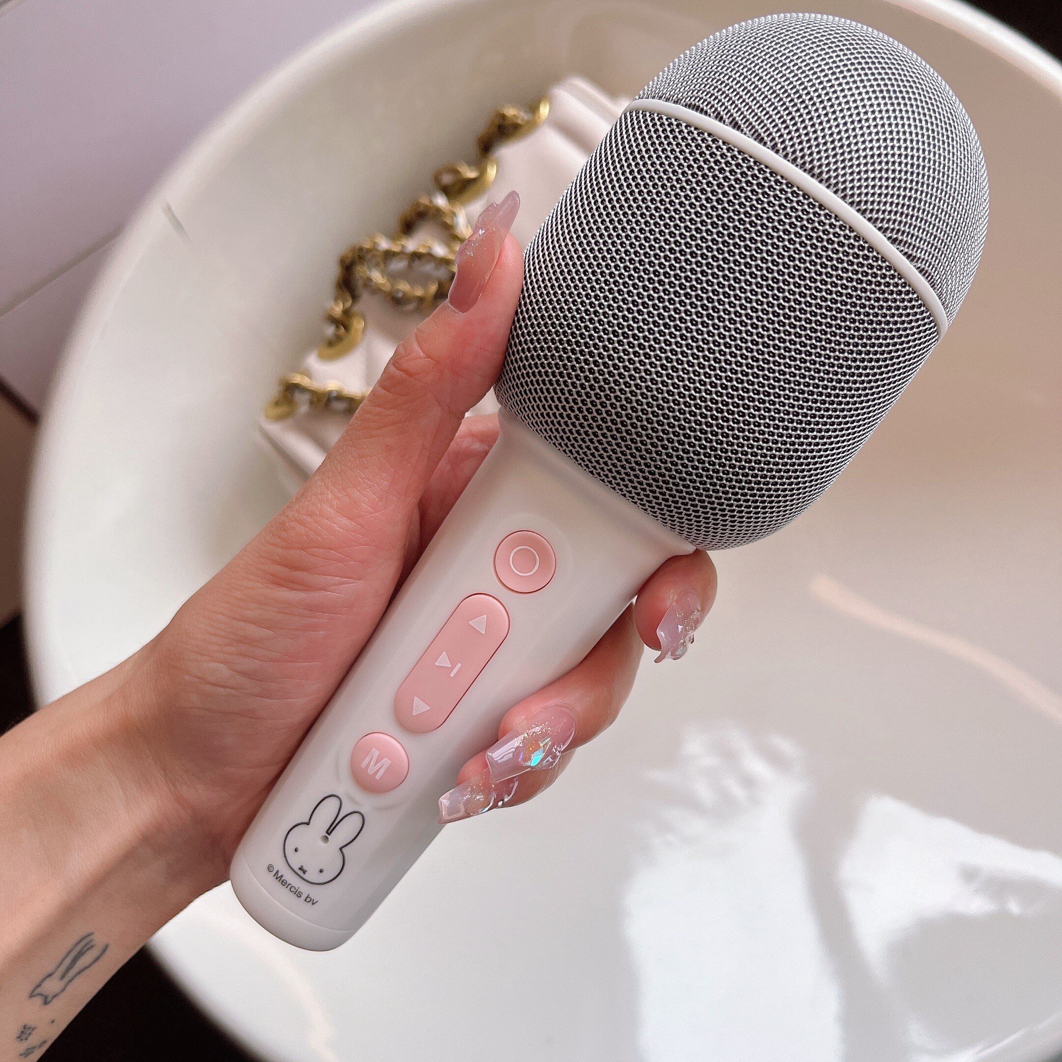 Miffy-X-Mipow-Wireless-Karaoke-Microphone-Bluetooth-Handheld-Portable-Speaker-Condenser-microphon-Home-KTV-Player-for-5