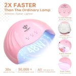 Modelones-12-Colors-Gel-Nail-Polish-Kit-with-U-V-Light-48w-LED-Nail-Dryer-LampGel-Base-and-Top-CoatNail-Art-ToolsGlitter-Sequins-Rhinestones-Essential-Manicure-Kit-Holiday-Gift-Sets-0