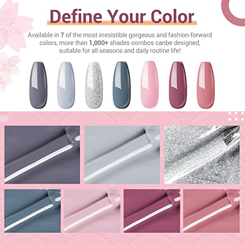 Modelones-Gel-Nail-Polish-Kit-with-U-V-Light-48W-LED-Nail-Lamp-7-Colors-Nude-Gray-Pink-Gel-Polish-Starter-Kit-Manicure-Soak-off-U-V-LED-Gel-Nail-Polish-Set-Salon-DIY-Home-Nail-Decoration-Gift-for-Wome-0-1