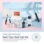 Modelones-Nail-Tips-and-Glue-Gel-Kit-Gel-x-Nail-Kit-4-in-1-Nail-Glue-Gel-Ultra-Portable-LED-Nail-Lamp-with-500Pcs-Coffin-Nail-Nail-Prep-Dehydrate-and-DIY-Nail-Art-Tools-Gel-Nail-Extension-Kit-0