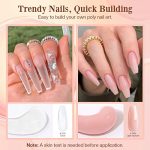Modelones-Poly-Nail-Gel-Kit-30ml-2PCS-With-Slip-Solution-Extension-Builder-Enhancement-Professional-Starter-Kit-All-in-One-Nail-Technician-French-Kit-0
