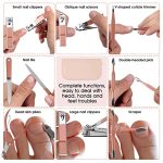 Nail-Clippers-and-Beauty-Tool-Portable-Set-Rose-Gold-Martensitic-Stainless-Steel-Manicure-Set-12-in-1-with-Pink-Leather-Bag-Suitable-for-Home-Workplace-Outdoor-Travel-Gift-Giving-Beauty-Salon-0