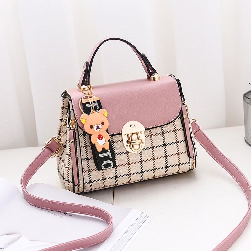 OkoLive-SB0046-Korean-New-Fashion-Women-School-Cute-Litter-Bear-PU-Leather-Waterproof-Handbag-Simple-Women-1