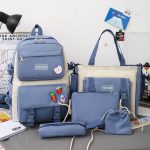 Trendy-Girl-Waterproof-Travel-Backpack-Fashion-Panelled-Nylon-Women-Backpack-Student-Shoulder-Bag-Korean-Style-Schoolbag