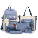 Trendy-Girl-Waterproof-Travel-Backpack-Fashion-Panelled-Nylon-Women-Backpack-Student-Shoulder-Bag-Korean-Style-Schoolbag