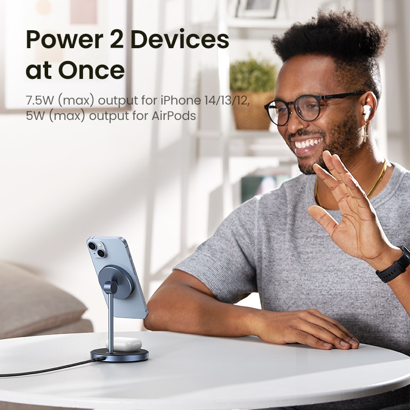 UGREEN-Magnetic-Wireless-Charging-Stand-20W-Max-Power-2-in-1-Charging-Stand-For-iPhone-14-2
