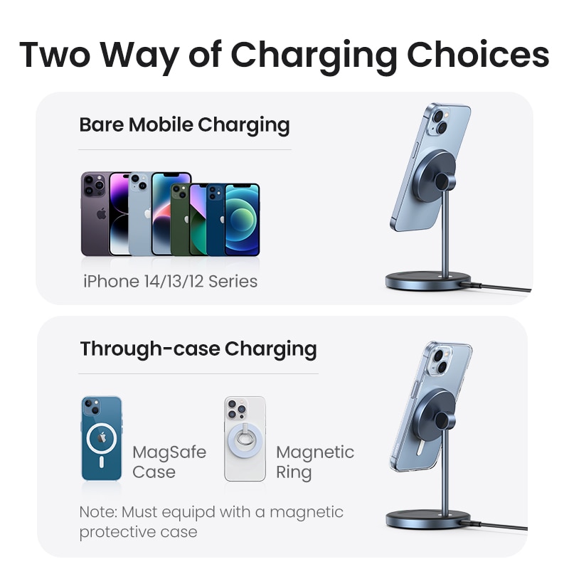 UGREEN-Magnetic-Wireless-Charging-Stand-20W-Max-Power-2-in-1-Charging-Stand-For-iPhone-14-3