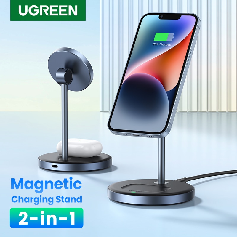 UGREEN-Magnetic-Wireless-Charging-Stand-20W-Max-Power-2-in-1-Charging-Stand-For-iPhone-14
