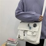 Women-Simple-Crossbody-Bag-Black-And-White-Harajuku-Cute-Student-One-shoulder-Messenger-Canvas-Bag-Korean