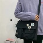 Women-Simple-Crossbody-Bag-Black-And-White-Harajuku-Cute-Student-One-shoulder-Messenger-Canvas-Bag-Korean