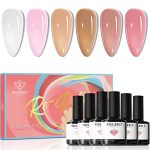 modelones-Jelly-Gel-Nail-Polish-Set-6-Colors-Transparent-Jelly-Gel-Polish-Kit-Sheer-Pink-Nude-Milky-White-Nail-Polish-Gel-Soak-Off-LED-Gel-Nail-Kit-DIY-Nail-Art-Salon-Manicure-Gifts-for-Women-Girls-0