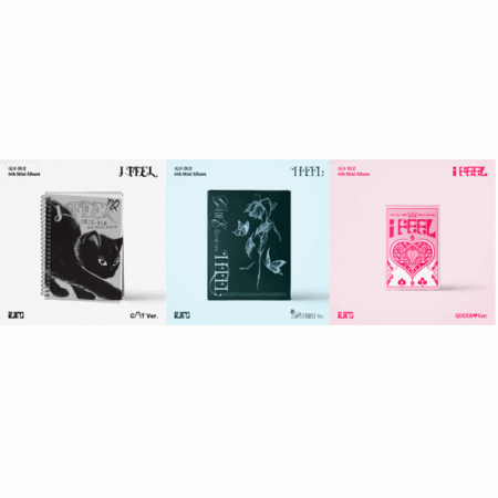 [Video Call Sign Event] [3CD SET] (G)I-DLE - 6th Mini Album [I feel] (Cat Ver. + Butterfly Ver. + Queen Ver.)