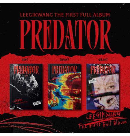 LEE GI KWANG - THE 1st FULL ALBUM [Predator] (HUNT Ver. + BURNT Ver. + SILENT Ver.) [3CD SET]