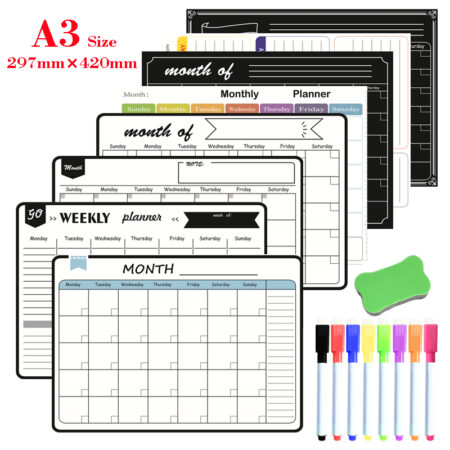 A3 Size Magnetic Planner Calendar printable