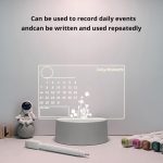 Acrylic-Transparent-Luminous-Calendar-Note-Board-Erasable-Ins-Message-Board-Household-Memo-Prompt-Desktop-Small-Table