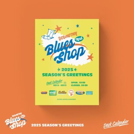 YOUNGTAK - 2025 SEASON'S GREETINGS [YOUNGTAK And Blues Shop] (Desk Calendar)