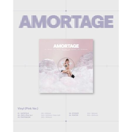 JISOO - Mini Album [AMORTAGE] (Vinyl Ver.) (Pink Ver.)